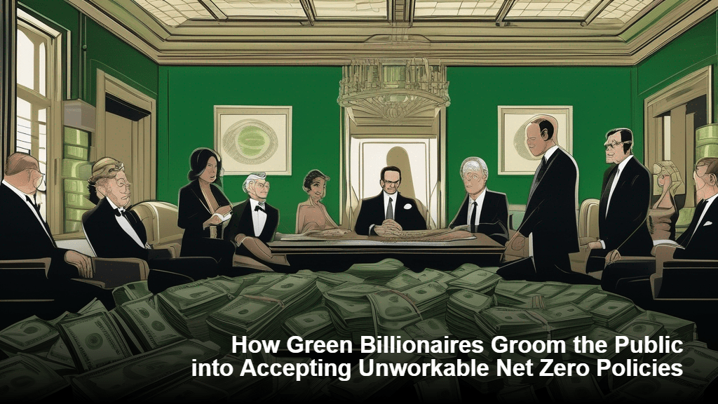 Miten vihreät miljardöörit saivat yleisön hyväksymään toimimattomia Net Zero -politiikoita?