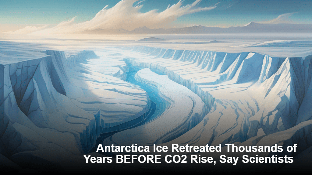 Etelämantereen jää vetäytyi tuhansia vuosia ennen hiilidioksidipäästöjen nousua, sanovat tutkijat.