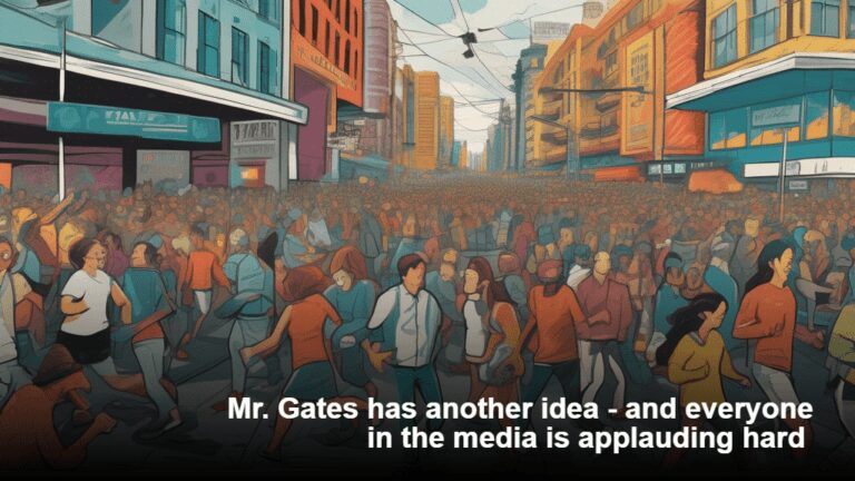 Willi Huber: Mr. Gates has another idea - and the media applaud it heavily