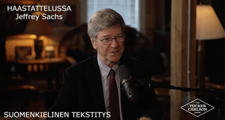 Tucker Carlson haastattelee Jeffrey Sachs:ia